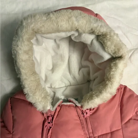 Mayoral Pink Newborn Snowsuit with Mittens and Booties - Picture 3 of 6